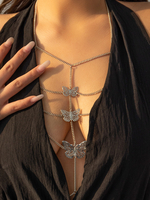 Chaîne de poitrine en métal bijoux de plage pour femmes