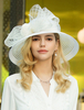 Chapeau blanc Fascinator Royal Bows Headpieces Accessoires pour cheveux rétro Déguisements Halloween