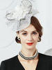 Chapeau blanc Fleurs Vintage Coiffes Royal Hair Accessoires Déguisements Halloween Costume