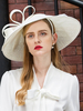 Chapeau blanc Vintage boucles doreilles coiffures Royal Hair Accessoires Déguisements Halloween Costume