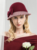 Chapeau Cloche Plaid Vintage Headpieces Chapeau Feutre Royal Femmes Rétro Accessoires de Cheveux Déguisements Halloween