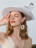 Chapeau de fête vintage pour femme en polyester blanc avec accessoires de coiffure Déguisements Halloween