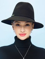 Chapeau de laine rétro Déguisements Halloween Femmes Noir Chapeau de Panama Vintage Accessoires de cheveux Royal