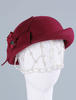Chapeau de laine rétro femmes Bourgogne feutre Royal Vintage coiffe Déguisements Halloween
