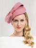 Chapeau de laine rétro femmes chapeau de feutre rose arcs Royal Vintage Headpieces Déguisements Halloween