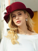Chapeau de laine rétro femmes chapeau de feutre vintage royal accessoires de cheveux Déguisements Halloween