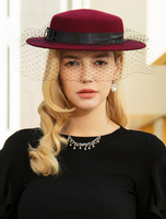 Chapeau de laine voile Vintage femmes Royal Headpieces accessoires de cheveux rétro Déguisements Halloween