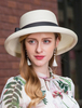 Chapeau de paille dété écru blanc chapeau de soleil arcs femmes accessoires de costumes Déguisements Halloween