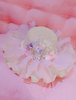 Chapeau de paille Sweet Lolita Fleurs Lacet Papillon Décor Chapeau de soleil Lolita Déguisements Halloween