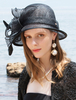 Chapeau de plumes pour femmes en tulle noir; chapeau; accessoires de cheveux vintage Déguisements Halloween