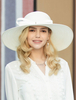 Chapeau de soleil blanc vintage royal coiffes à large bord arcs accessoires de cheveux rétro Déguisements Halloween