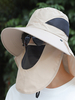 Chapeau De Soleil Couvre-Visage Respirant Homme Décontractés En Polyester Extérieur