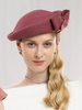Chapeau en laine bordeaux femme en feutre Porkpie Hat arcs Royal Vintage Headpieces Déguisements Halloween
