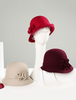Chapeau en laine Cloche Retro Femmes Hiver Royal Casquette Chapeau Feutre Déguisements Halloween