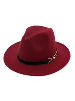Chapeau Fedora en laine avec détail en métal et chapeau britannique
