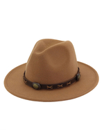Chapeau Fedora en laine avec détail en métal et chapeau en laine pour hommes