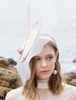 Chapeau Femmes Vintage 2021 Rose Plissé Mesh Vintage Noeudler Chapeau Déguisements Halloween