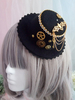 Chapeau Gothique Lolita Chaînes Volants Accessoire Polyester Blanc Accessoires Lolita