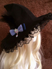 Chapeau gothique Lolita en dentelle noire avec volants et nœuds accessoire en polyester accessoires Lolita