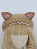 Chapeau Lolita de style ROCOCO à volants marron clair Accessoire en polyester Accessoires Lolita