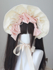 Chapeau Lolita de style ROCOCO nœuds volants accessoire en polyester rose accessoires Lolita