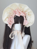 Chapeau Lolita de style ROCOCO nœuds volants accessoire en polyester rose accessoires Lolita