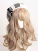 Chapeau Lolita doux avec nœuds et accessoires en polyester à blocs de couleurs gris clair Accessoires Lolita