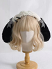 Chapeau Lolita doux écru nœuds blancs accessoire polyester accessoires Lolita