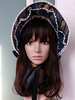 Chapeau lolita en coton imprimé fleuri avec noeud Déguisements Halloween