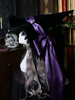 Chapeau Lolita Gothique Arcs Accessoire Dentelle Arc En Dentelle Polyester Violet Lolita Chapeau De Sorcière