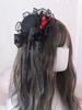Chapeau Lolita Gothique Arcs Dentelle Polyester Chapeau Lolita Noir Accessoires Lolita
