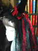 Chapeau Lolita Noir Chapeau de Sorcière Dentelle Arc Polyester Accessoires Lolita