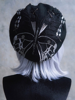 Chapeau Lolita Steampunk Accessoire Noir Motif Papillon Lolita Polyester