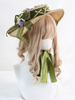 Chapeau Lolita Style Pastoral Vintage Nœuds Volants Accessoire Fleurs Lolita Coiffure