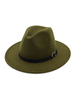 Chapeau melon pour hommes Chapeau Fedora en laine avec boucle