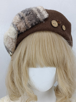 Chapeau Mignonne Lolita Accessoire Nœuds Taupe en Polyester
