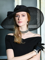 Chapeau noir Chapeaux Vintage Royal Cap Accessoires de cheveux Déguisements Halloween Costume