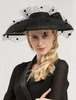 Chapeau Noir Fascinator Vintage Femmes Royal Accessoires Cheveux Déguisements Halloween