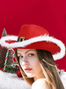 Chapeau Noël En Fausse Fourrure Rétro En Polyester Femme Accessoires De Costume