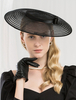 Chapeau Retro Black Bow Femmes Accessoires Royal Cheveux Vintage Headpieces Déguisements Halloween