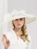 Chapeau Retro Femme Linen Ecru Blanc Royal Accessoires Cheveux Déguisements Halloween