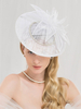 Chapeau Retro Linen Femmes Blanc Royal Headpieces Déguisements Halloween