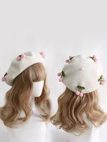 Chapeau Sweet Lolita Rouge Accessoire Accessoires Lolita en Polyester