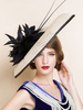 Chapeau Vintage Linge Large Bord Rétro Coiffes Ecru Blanc Cap Costume Accessoires Déguisements Halloween