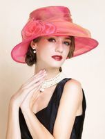 Chapeau Vintage Rose Femmes Organza Royal Headpieces Accessoires de Costume Rétro Déguisements Halloween