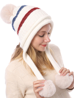 Chapeaux Bonnet Casquette Femme en Côtelé Bicolores