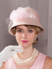 Chapeaux cloche laine rétro femmes rose Royal Headpieces Déguisements Halloween