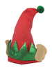 Chapeaux de Noël unisexe Chapeaux de vacances de Noël en fibre de polyester rouge