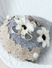 Chapeaux de soirée grise fleur Bow décoration mariage chapeaux Vintage