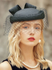 Chapeaux pour femmes Chapeaux modernes en fibre de polyester polyester noir